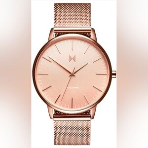 MVMT Rose Gold Mesh Strap Watch